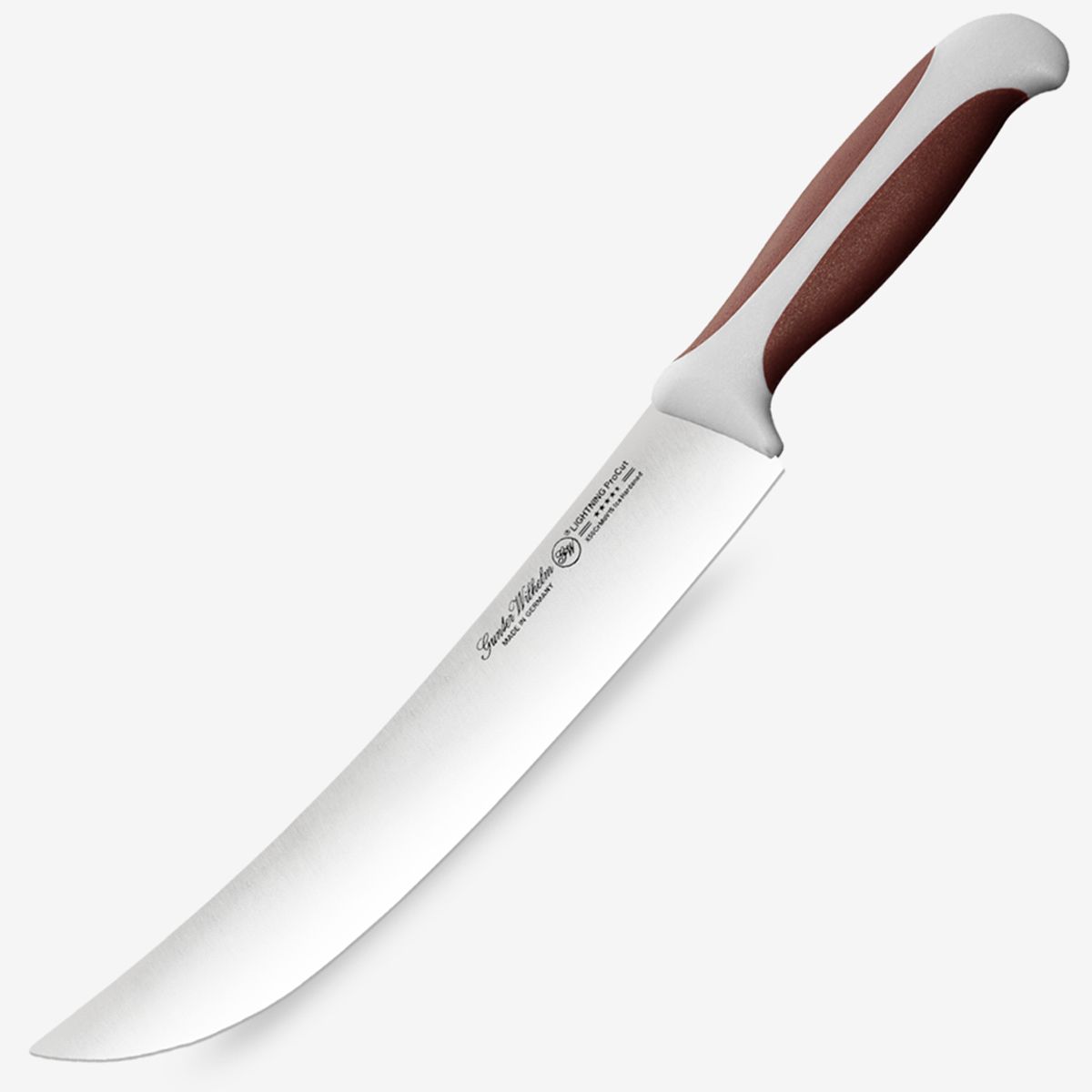 Gunter Wilhelm Lightning Cimeter/Butcher Knife, 10 Inch | Brown and Grey ABS Handle SKU: 10-130-0710-0