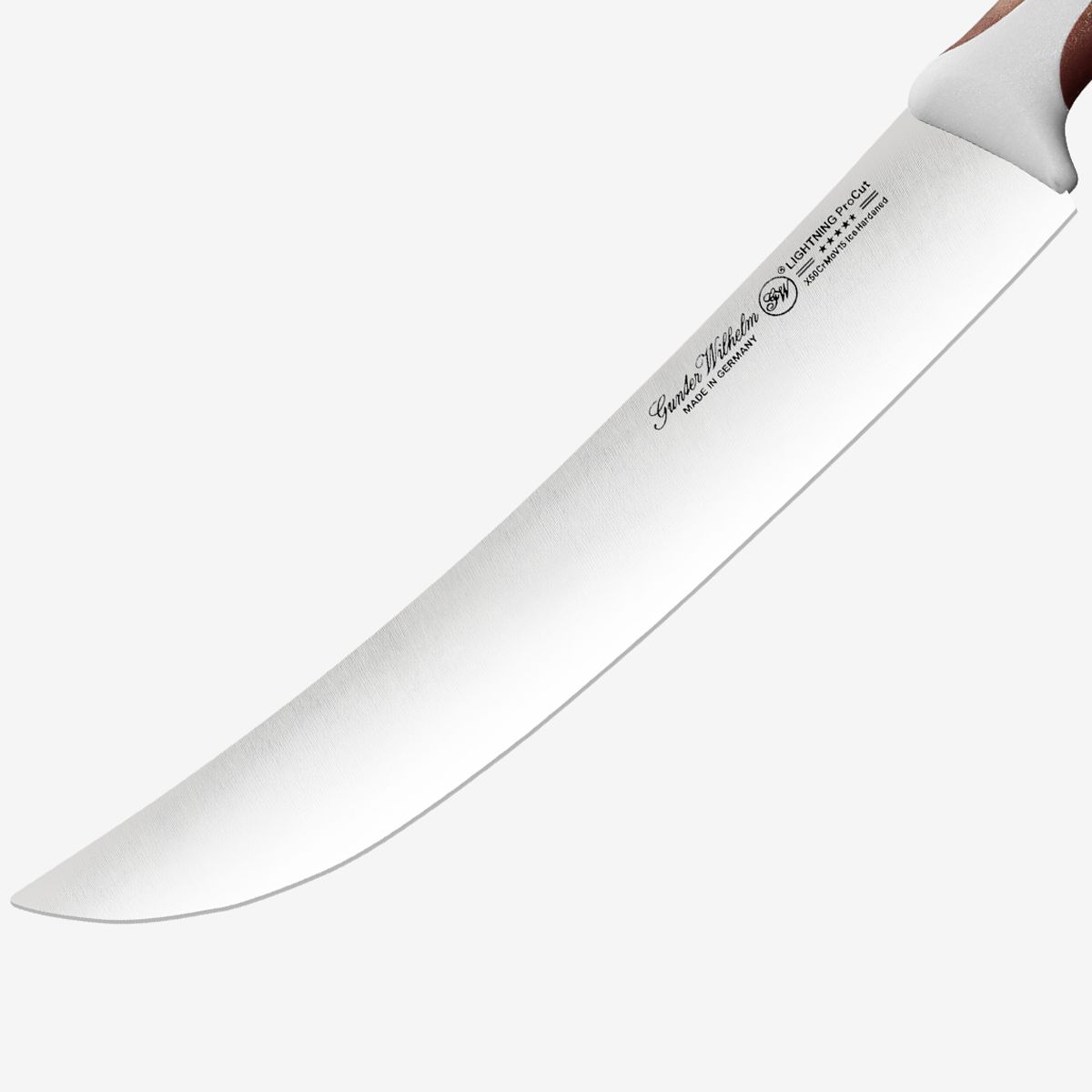 Gunter Wilhelm Lightning Cimeter/Butcher Knife, 10 Inch | Brown and Grey ABS Handle SKU: 10-130-0710-1
