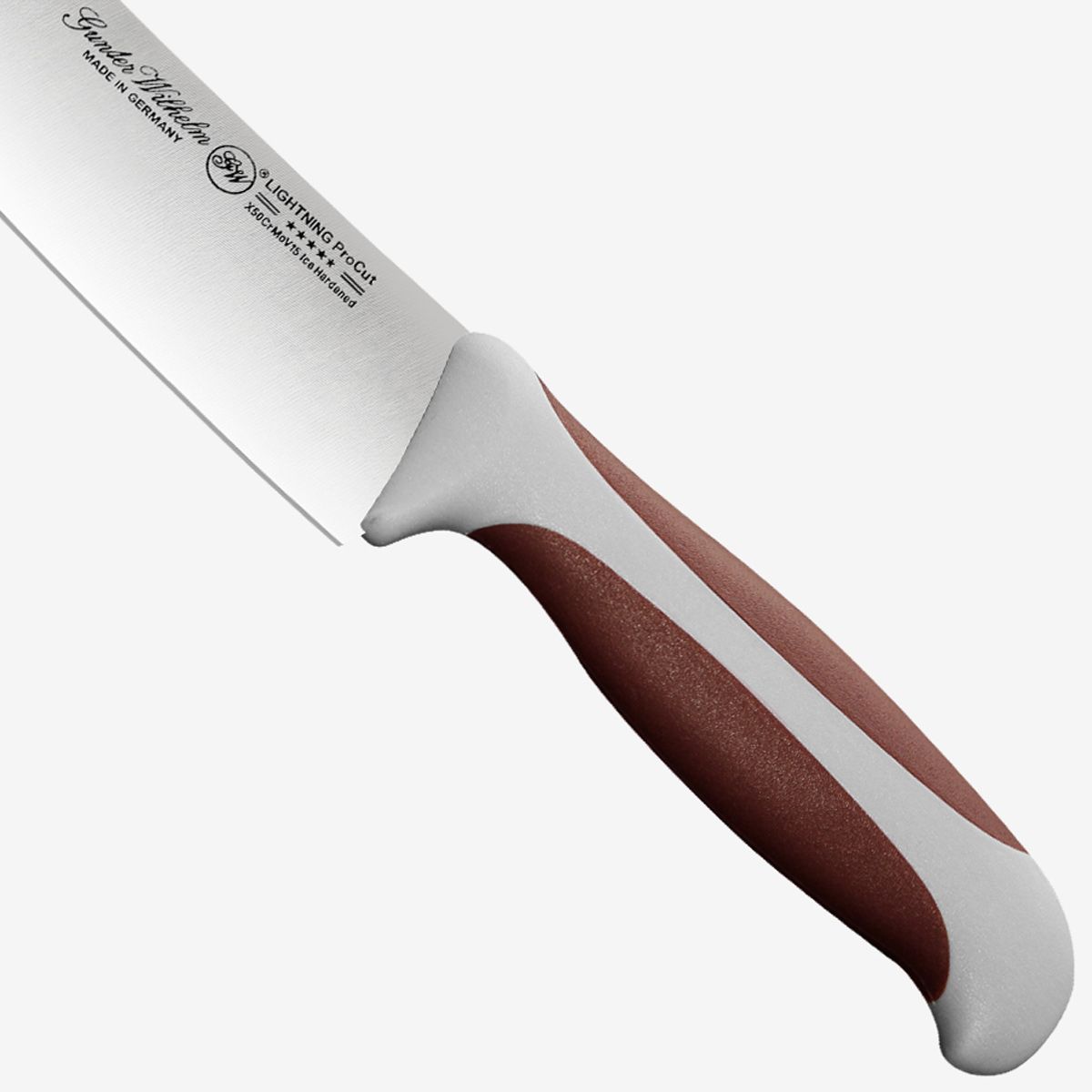 Gunter Wilhelm Lightning Cimeter/Butcher Knife, 10 Inch | Brown and Grey ABS Handle SKU: 10-130-0710-2