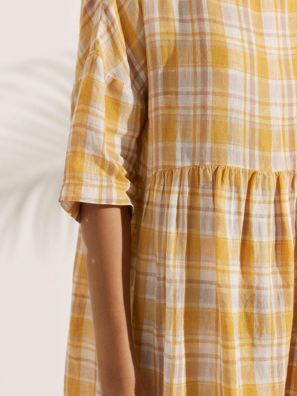 100% Linen A-Line Midi Dress VALENCIA