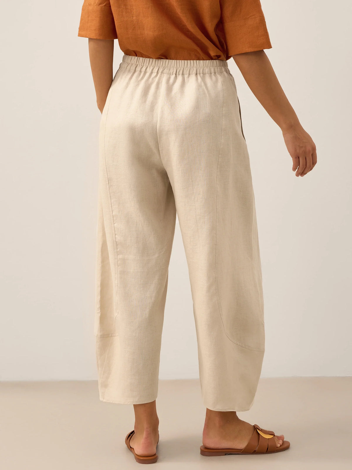 100% Linen Classic Ankle Pants ZOE