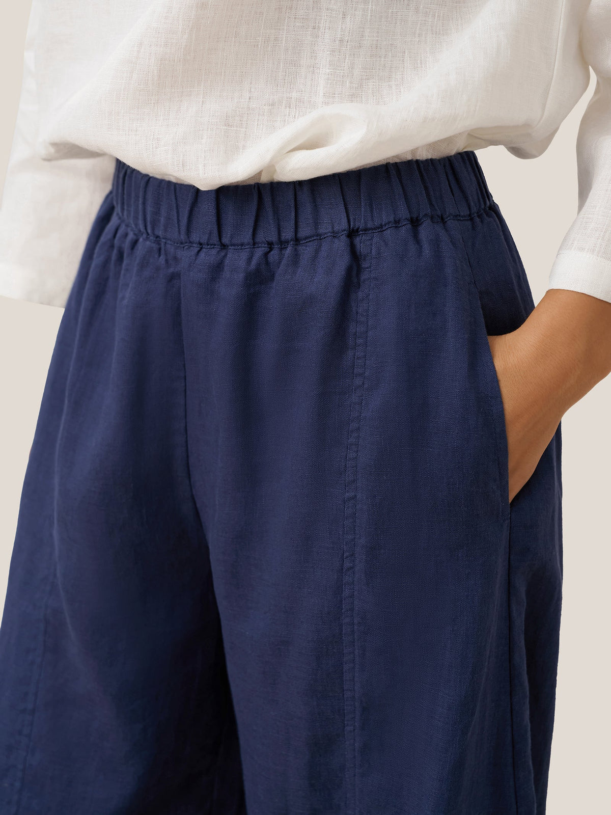 100% Linen Classic Ankle Pants ZOE