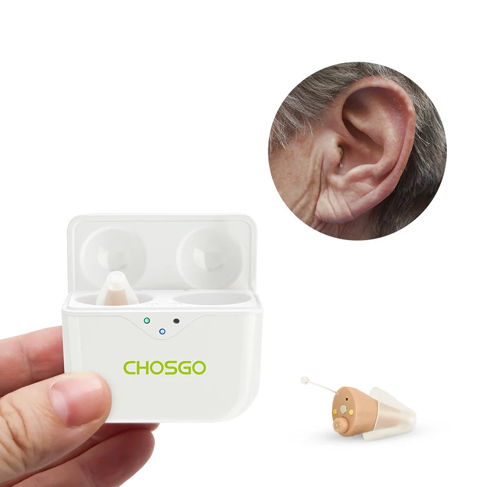 SmartR Pro Smallest Rechargeable OTC CIC Hearing Aids with AI Noise Reduction-0
