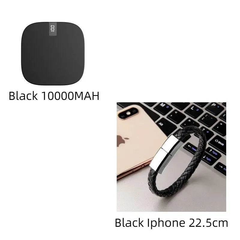 10000mAh Mini Power Bank with Dual USB and LCD Display