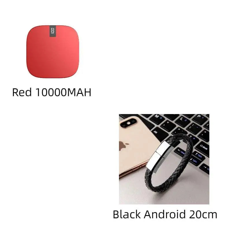 10000mAh Mini Power Bank with Dual USB and LCD Display
