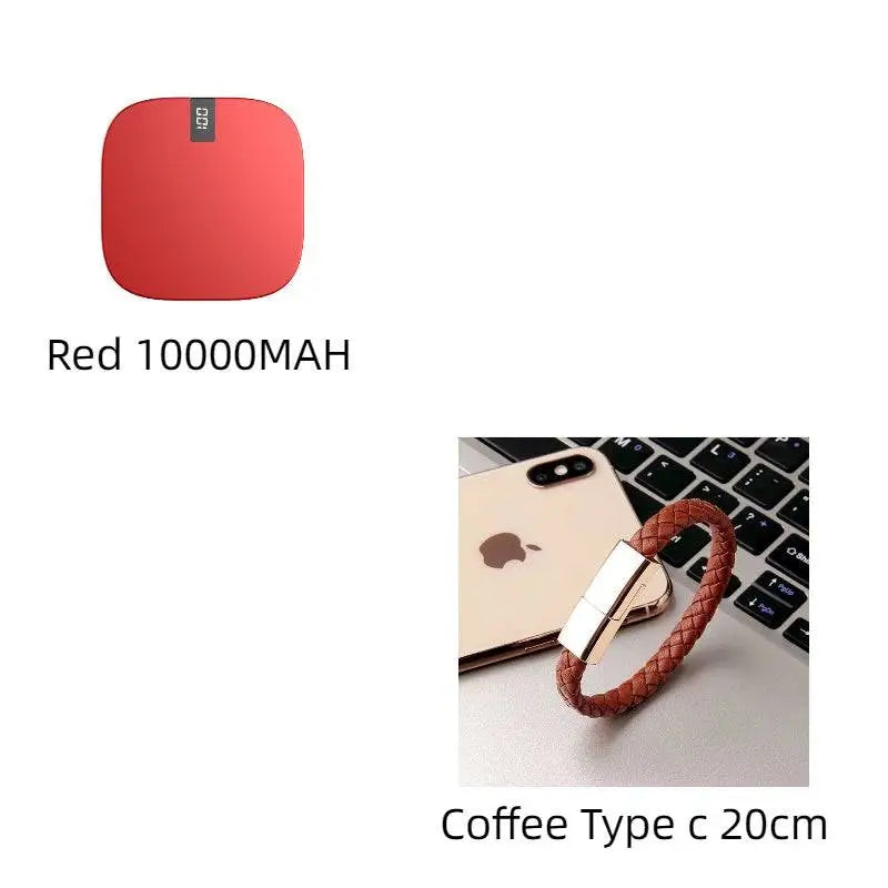 10000mAh Mini Power Bank with Dual USB and LCD Display