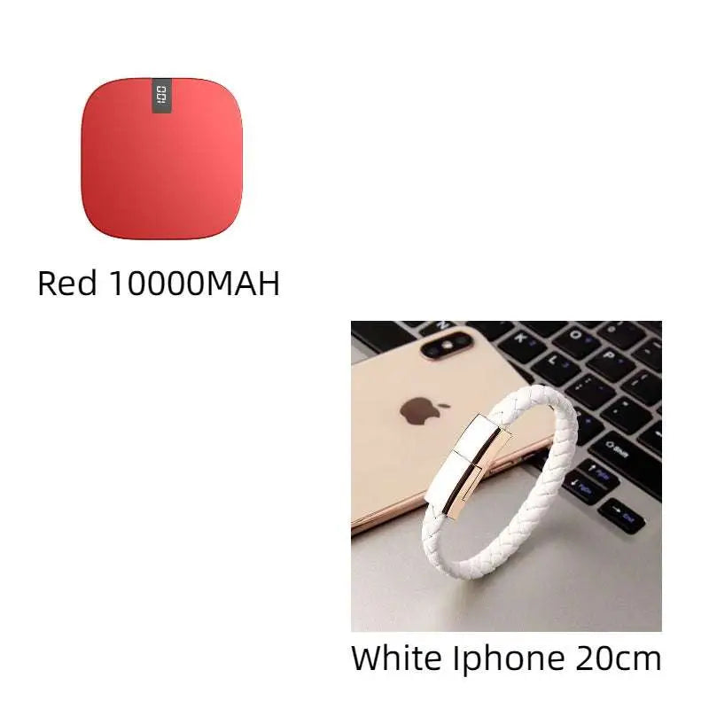 10000mAh Mini Power Bank with Dual USB and LCD Display