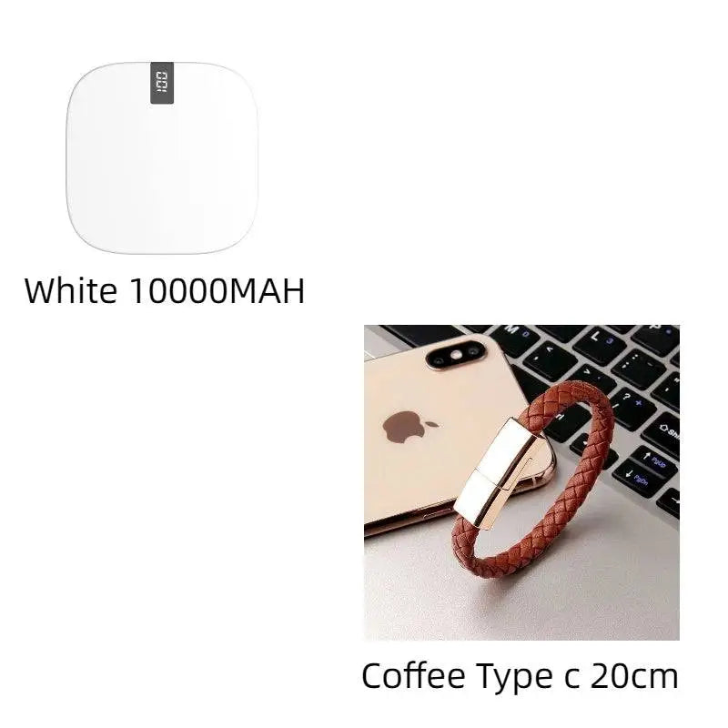 10000mAh Mini Power Bank with Dual USB and LCD Display