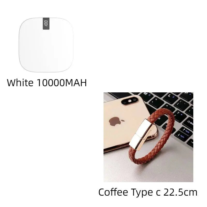 10000mAh Mini Power Bank with Dual USB and LCD Display