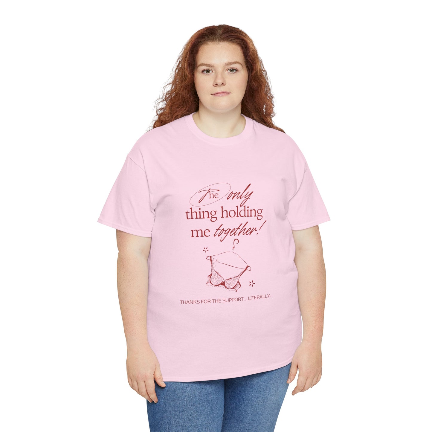 "Holding It Together" Unisex Heavy Cotton Tee: Funny Gift for Friends, Family, Self-Care, Casual Wear, Humor Shirts, Gift for Her