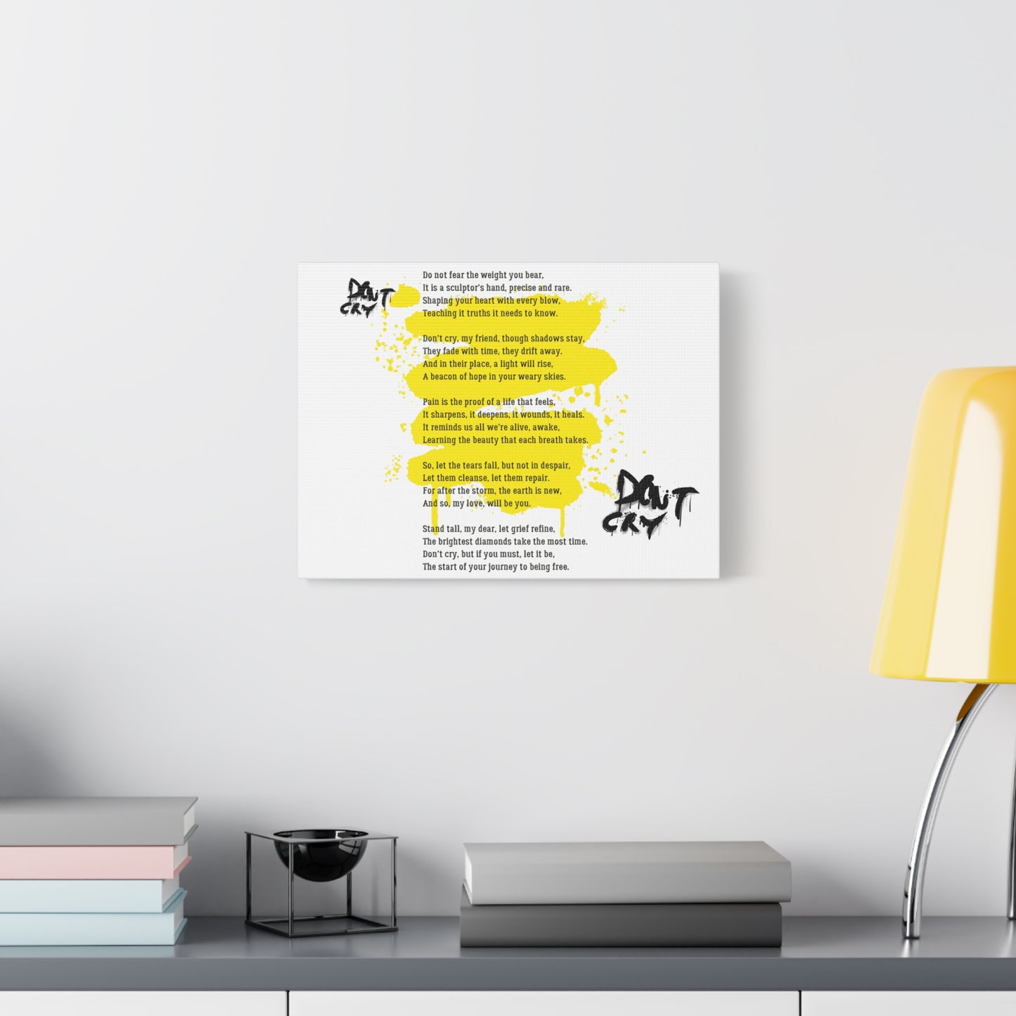 Inspirational Canvas Wall Art, Motivational Decor, Positive Quote, Home Office Wall Hanging, Unique Gift Idea, Modern Art Print
