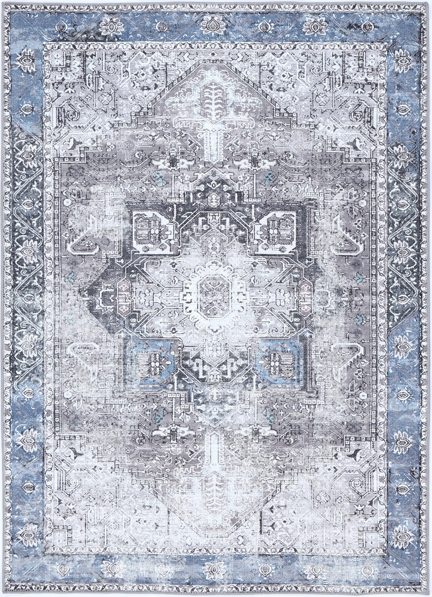 Odette Machine Washable in Blue Rug-4