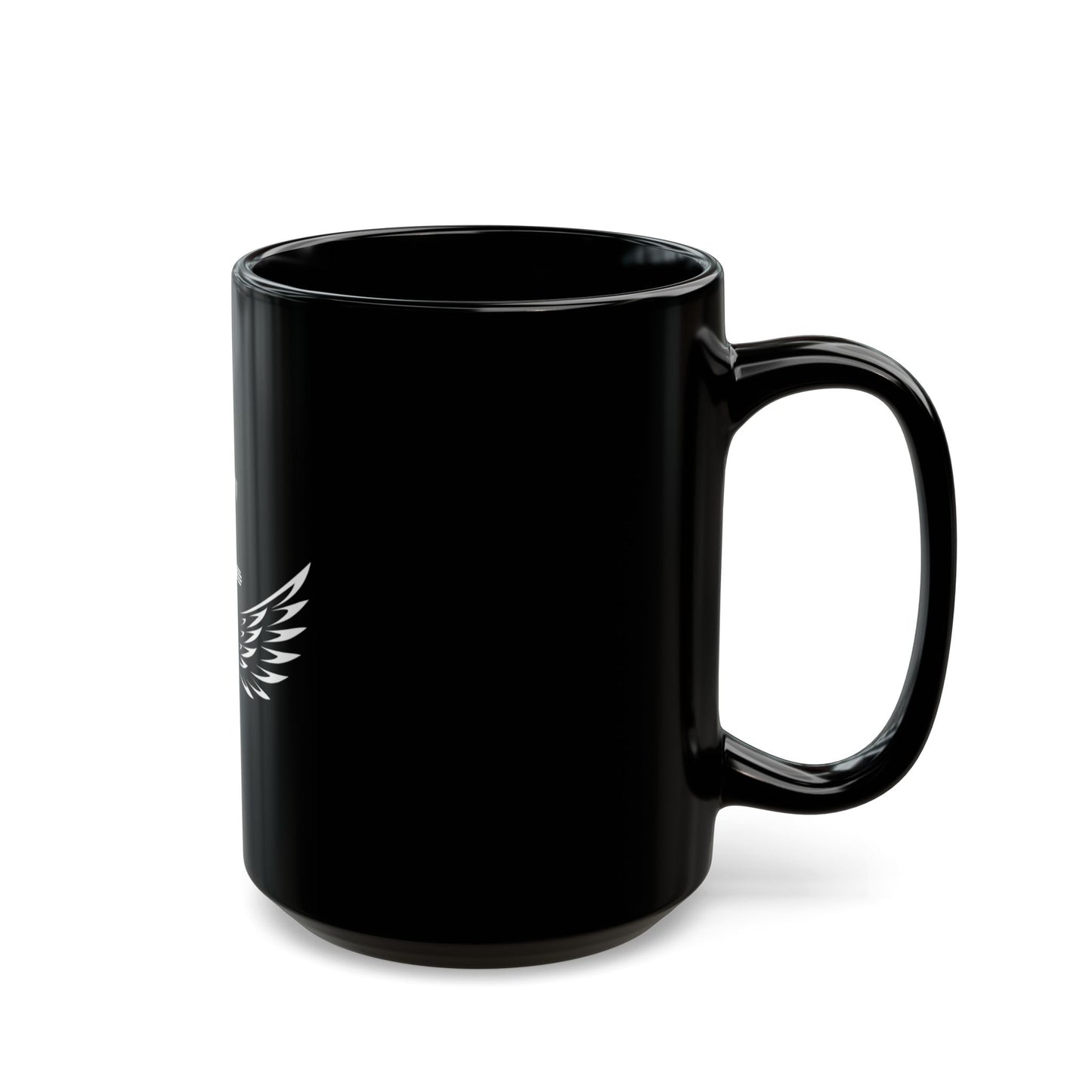 "Chosen" Inspirational Black Mug with Wings | Perfect Gift for Faith Lovers, Motivational Coffee Cup, Religious Home Decor, Christian Mug