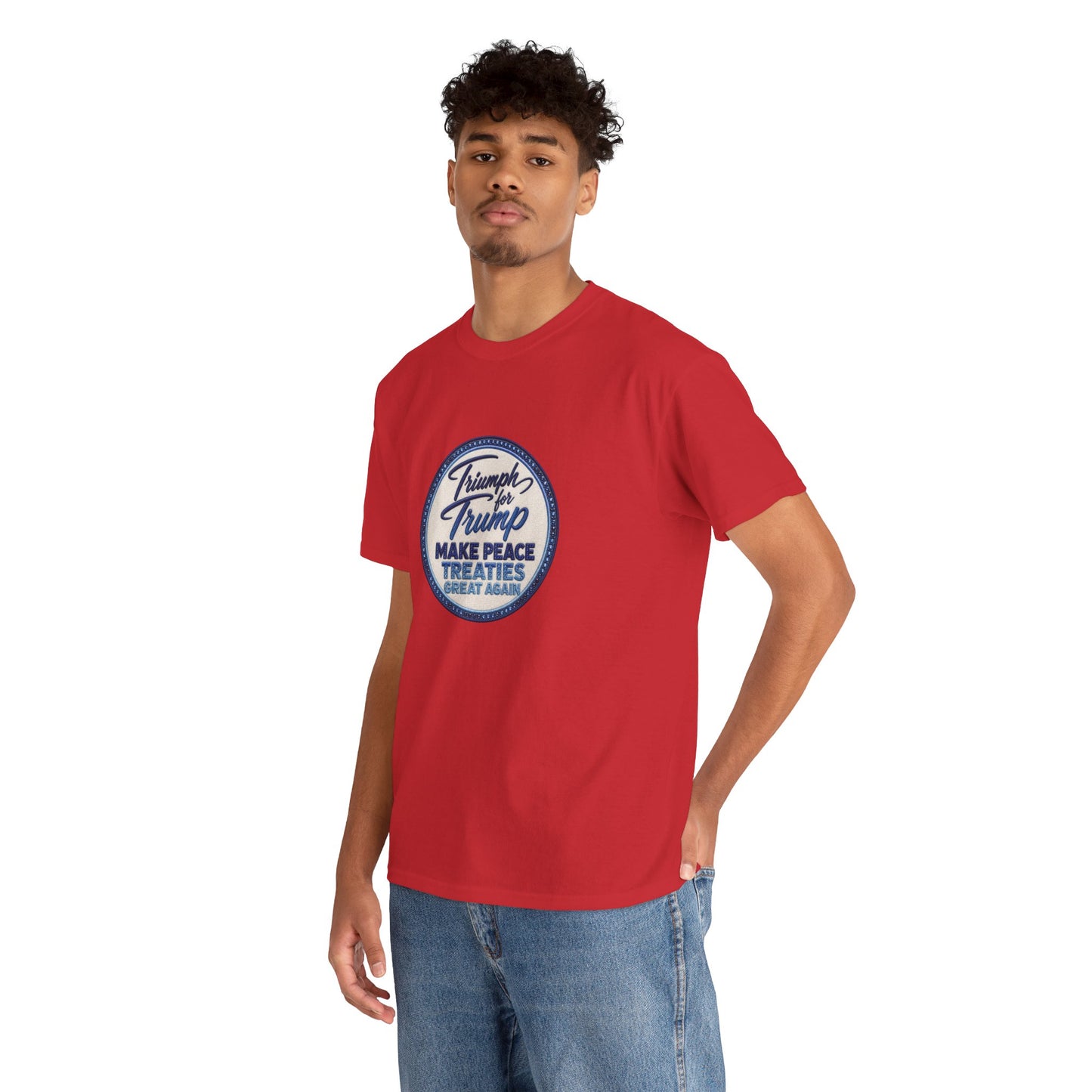"Make Peace Treaties Great Again" Embroidery Badge Pattern T-Shirt - MADE TO ORDER ✨ CUSTOMIZABLE WITHIN REASON
