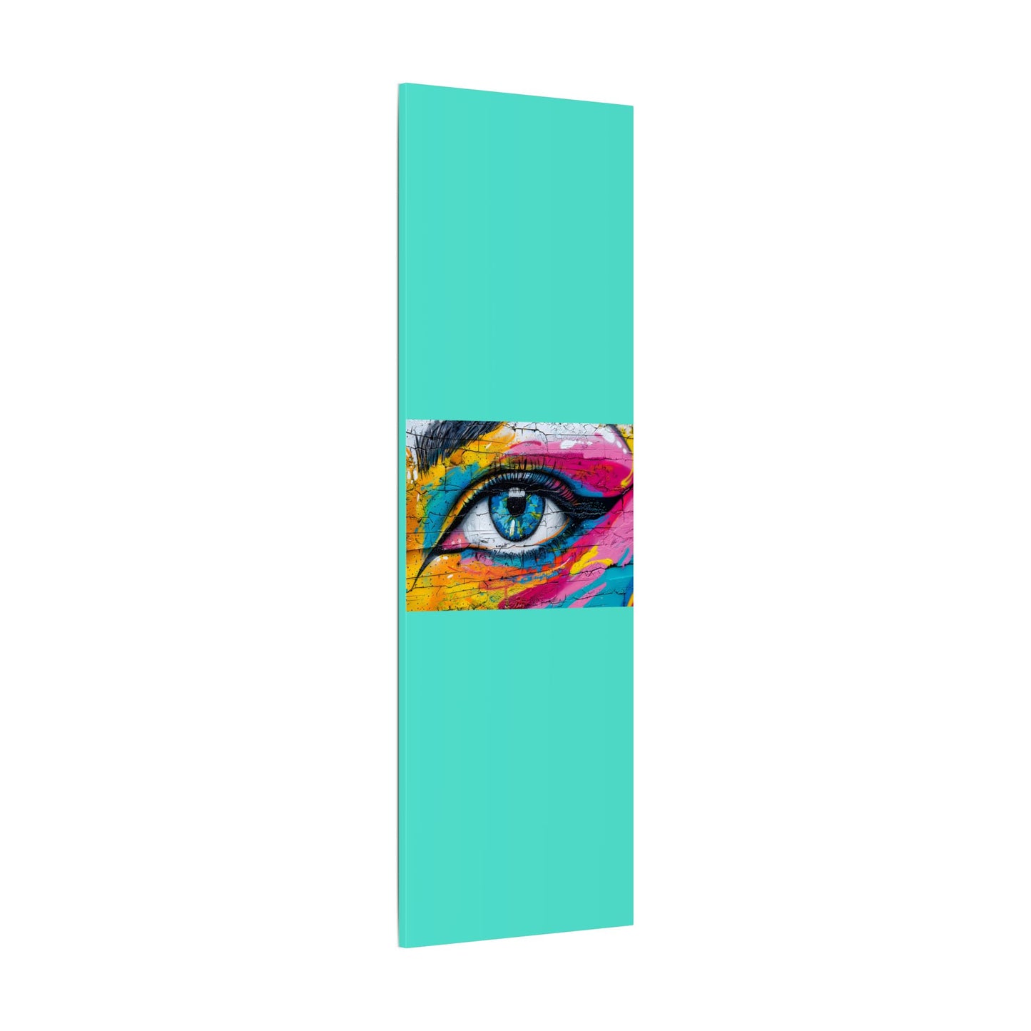Colorful Eye Street Art Matte Canvas Print