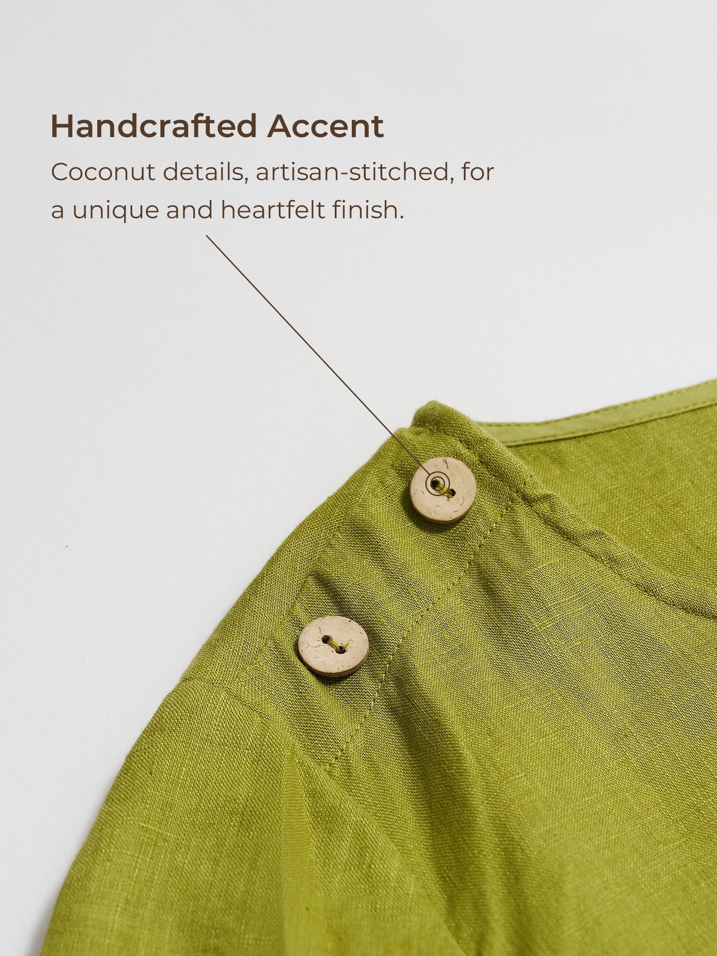 100% Linen Buttoned Cutout Sleeve Mini Dress LIA