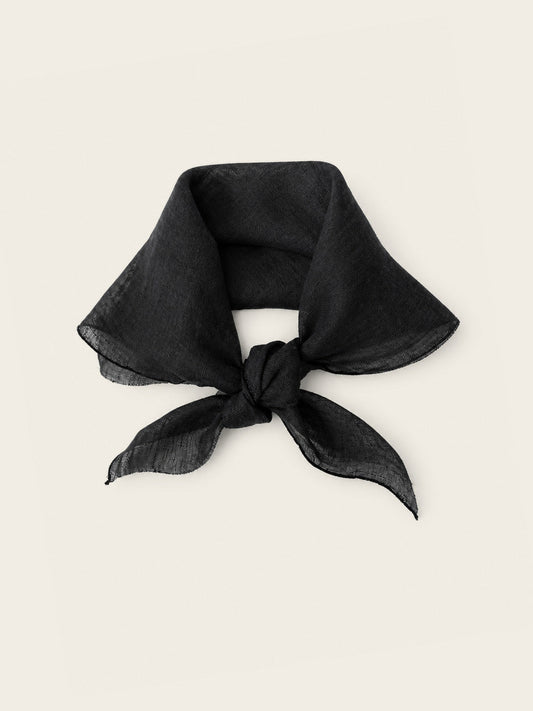 100% Linen Hand-Stitched Square Scarf