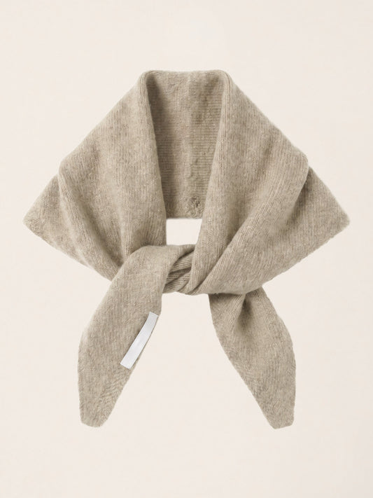 100% Merino Wool Knitted Triangle Scarf