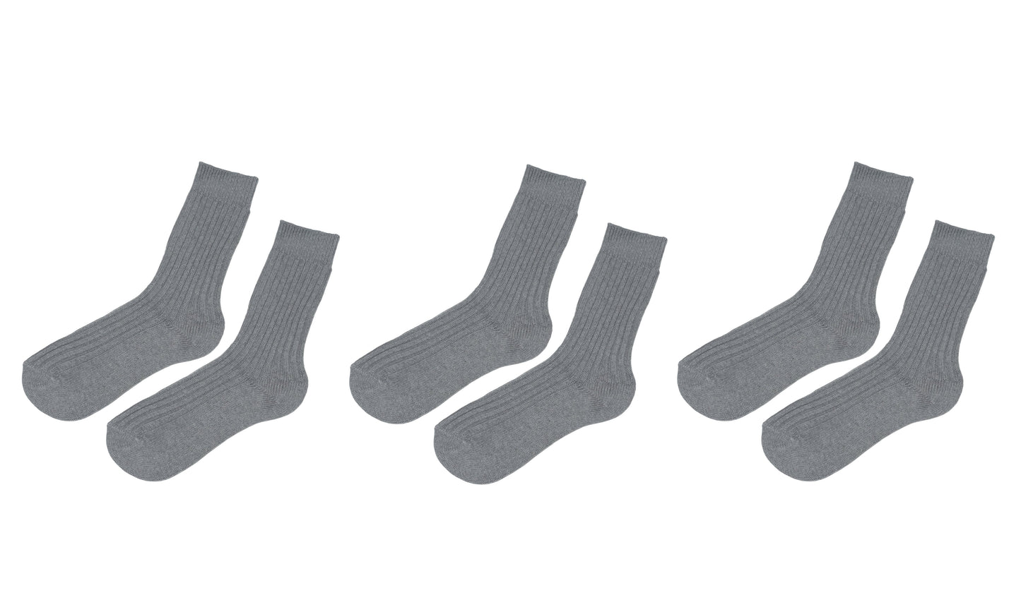tittimitti® Men’s 100% Organic Cotton Boot Socks 3-Pack – Thick Warm Winter Crew Socks (Made in Italy)