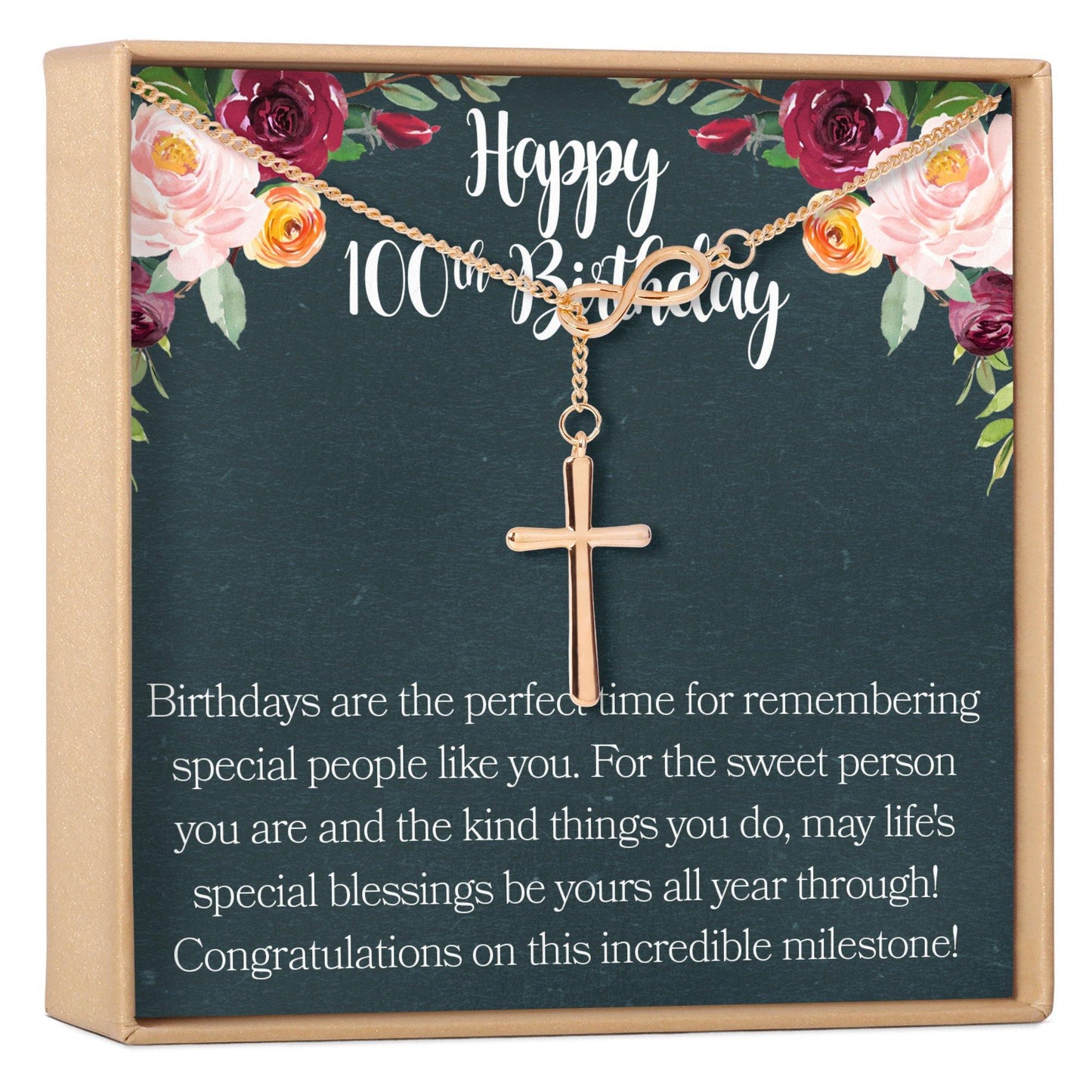 100th Birthday Necklace, Multiple Styles