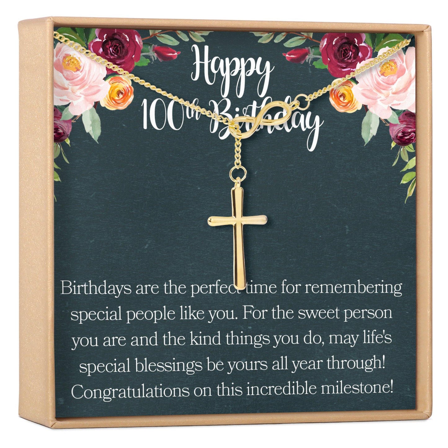 100th Birthday Necklace, Multiple Styles