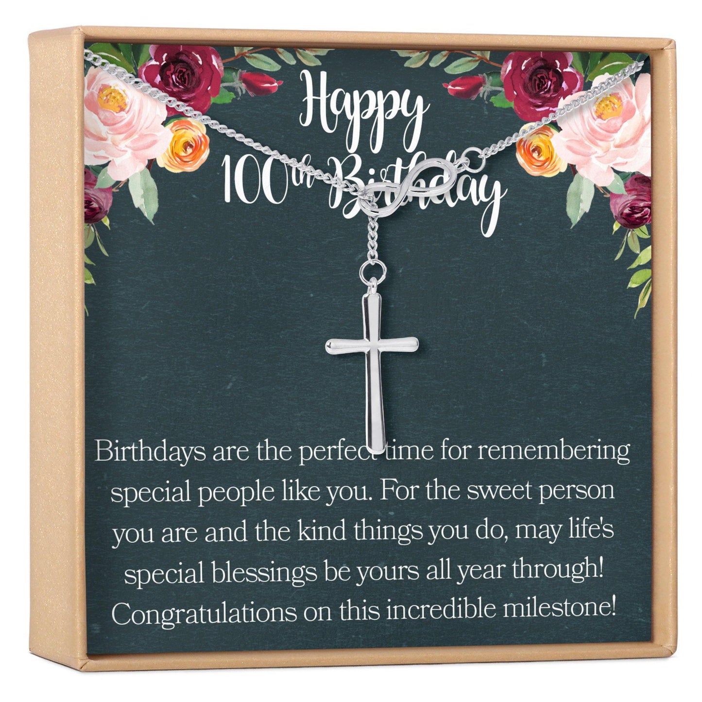 100th Birthday Necklace, Multiple Styles