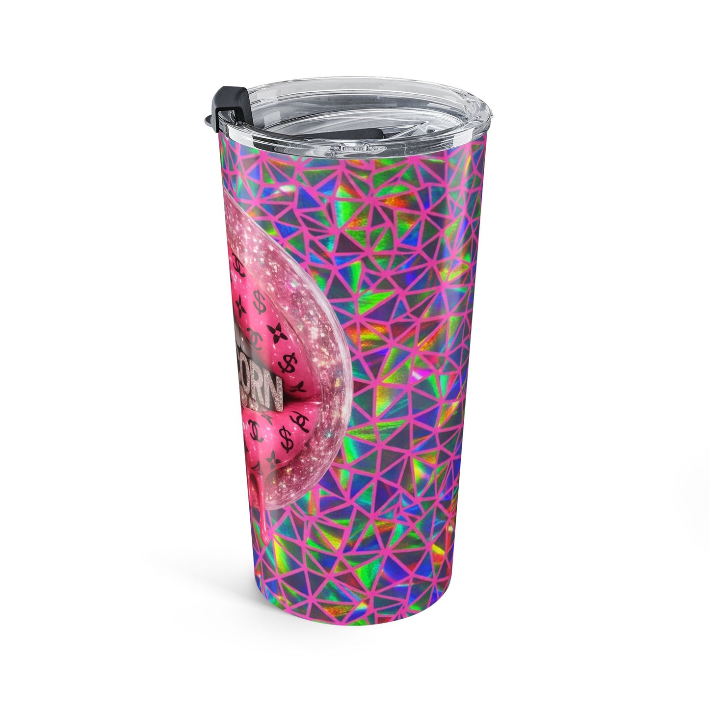 Capricorn Dripping Lip Art Tumbler 20oz Neon Geometric Zodiac