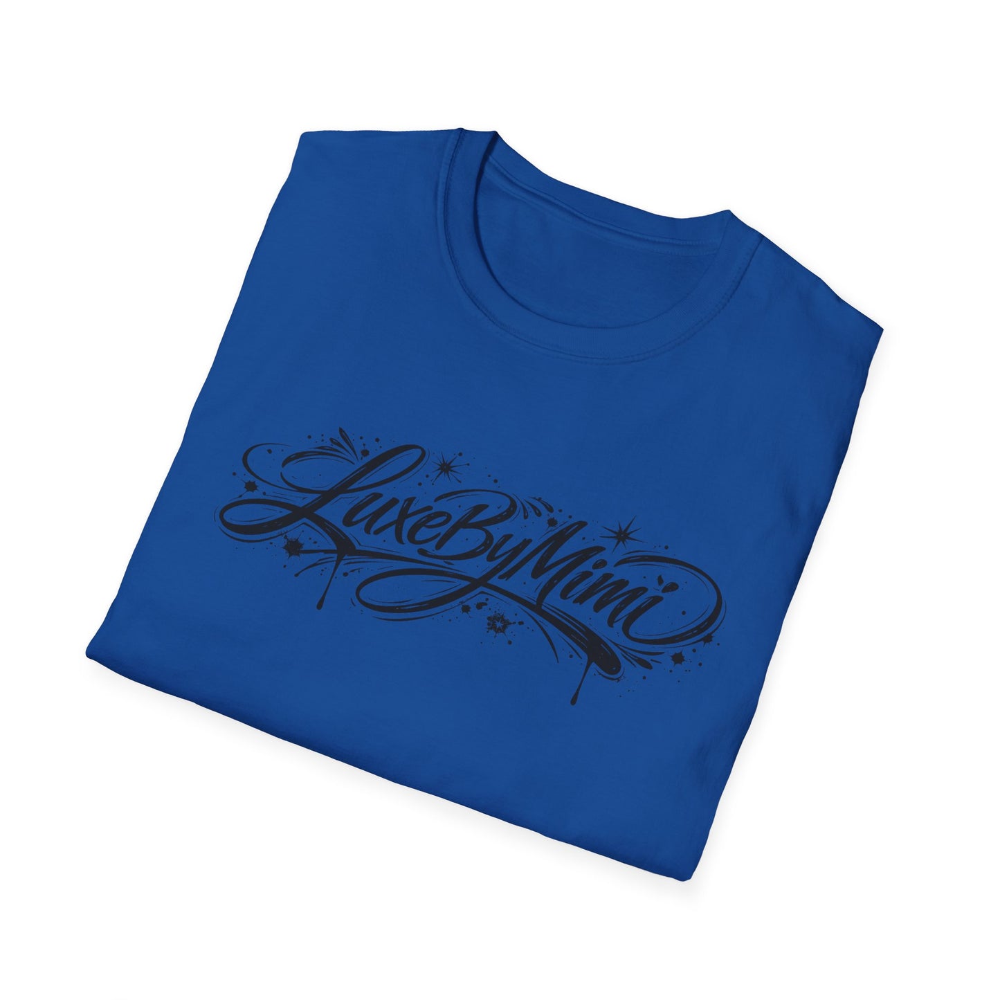 LuxeByMimi Script Tee — Elegant Calligraphy Logo T-Shirt