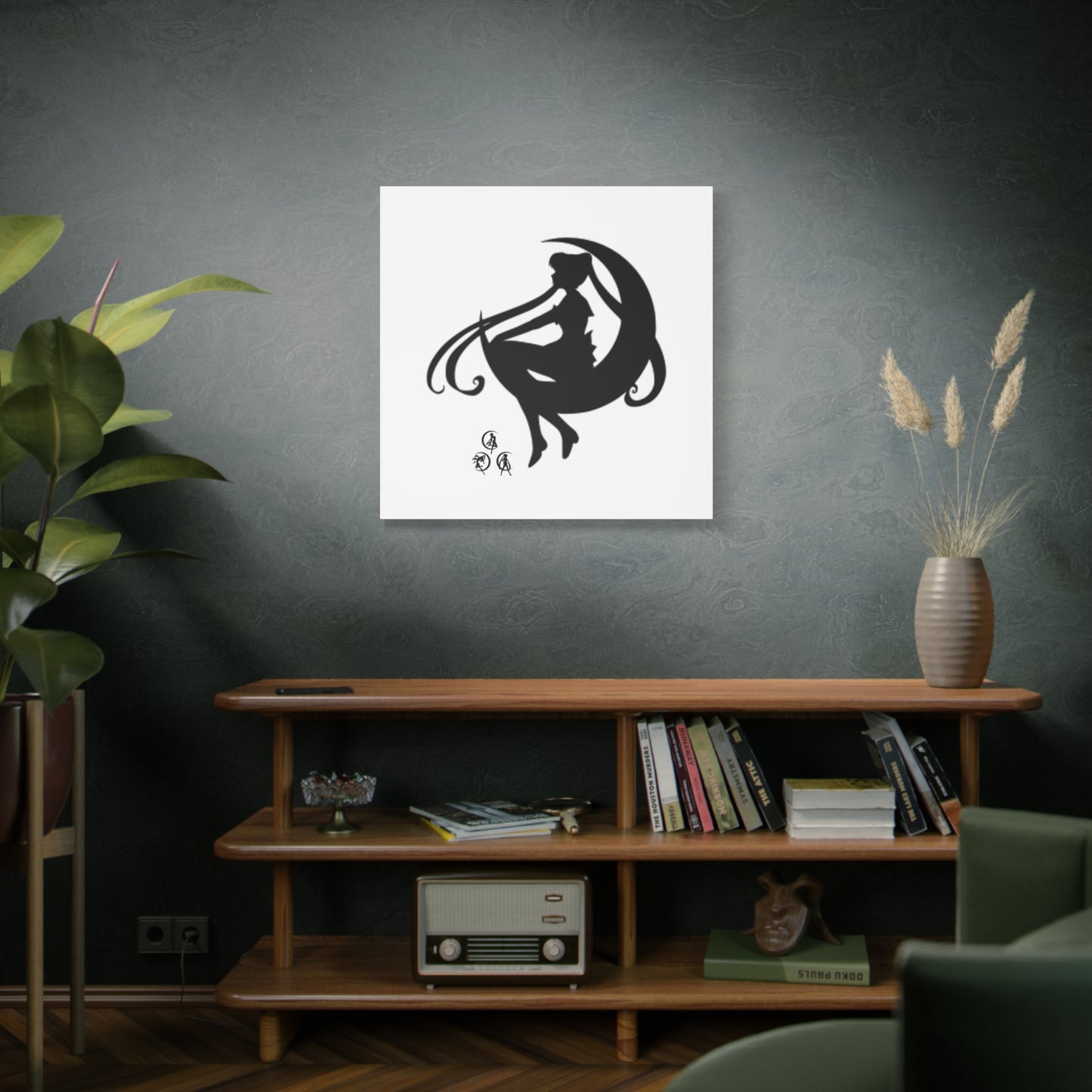 Moonlit Goddess Canvas Art, Modern Wall Decor, Fantasy Home Decor, Boho Aesthetic, Gift for Art Lovers