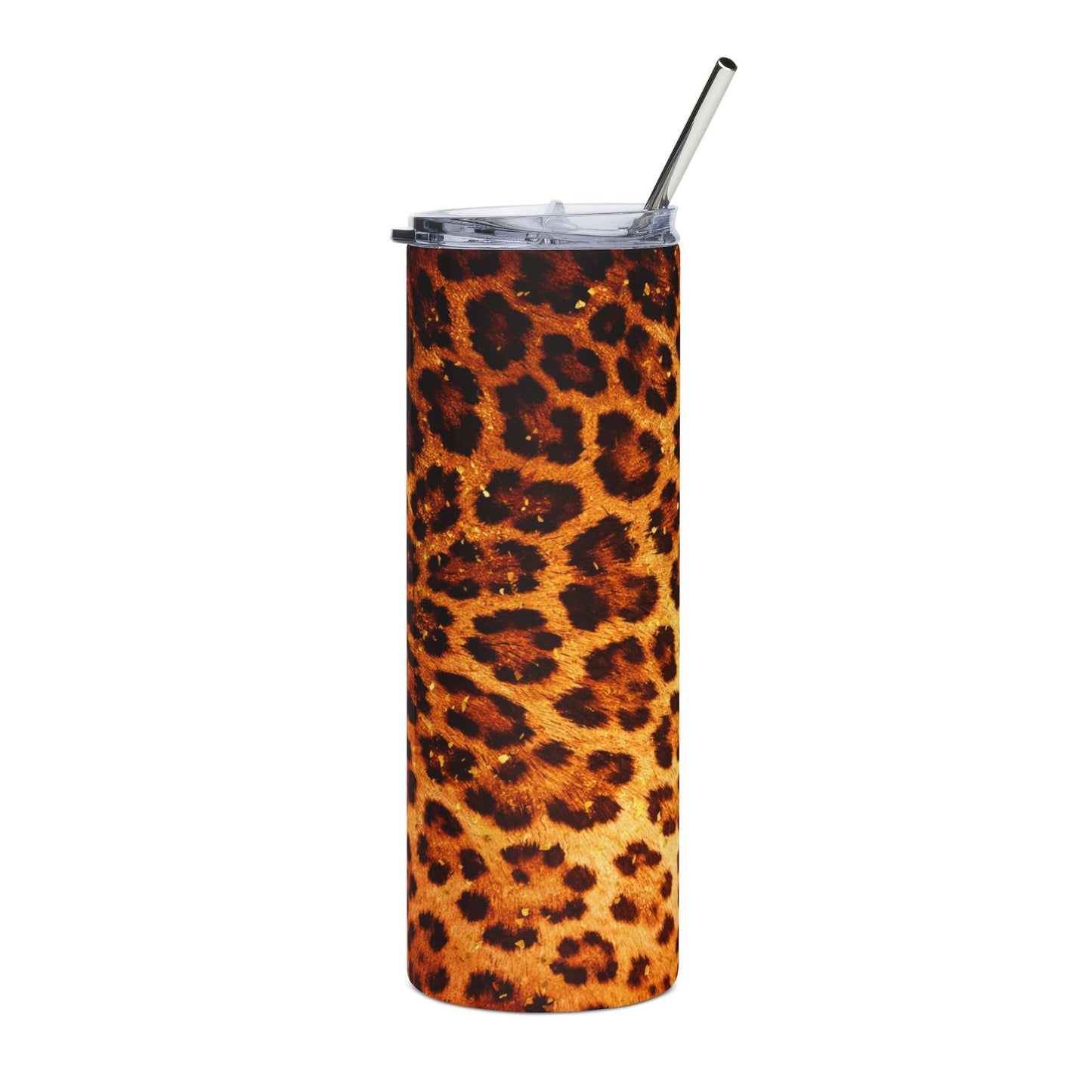 Leopard Print 20oz Stainless Tumbler – Insulated Animal-Print Travel Cup