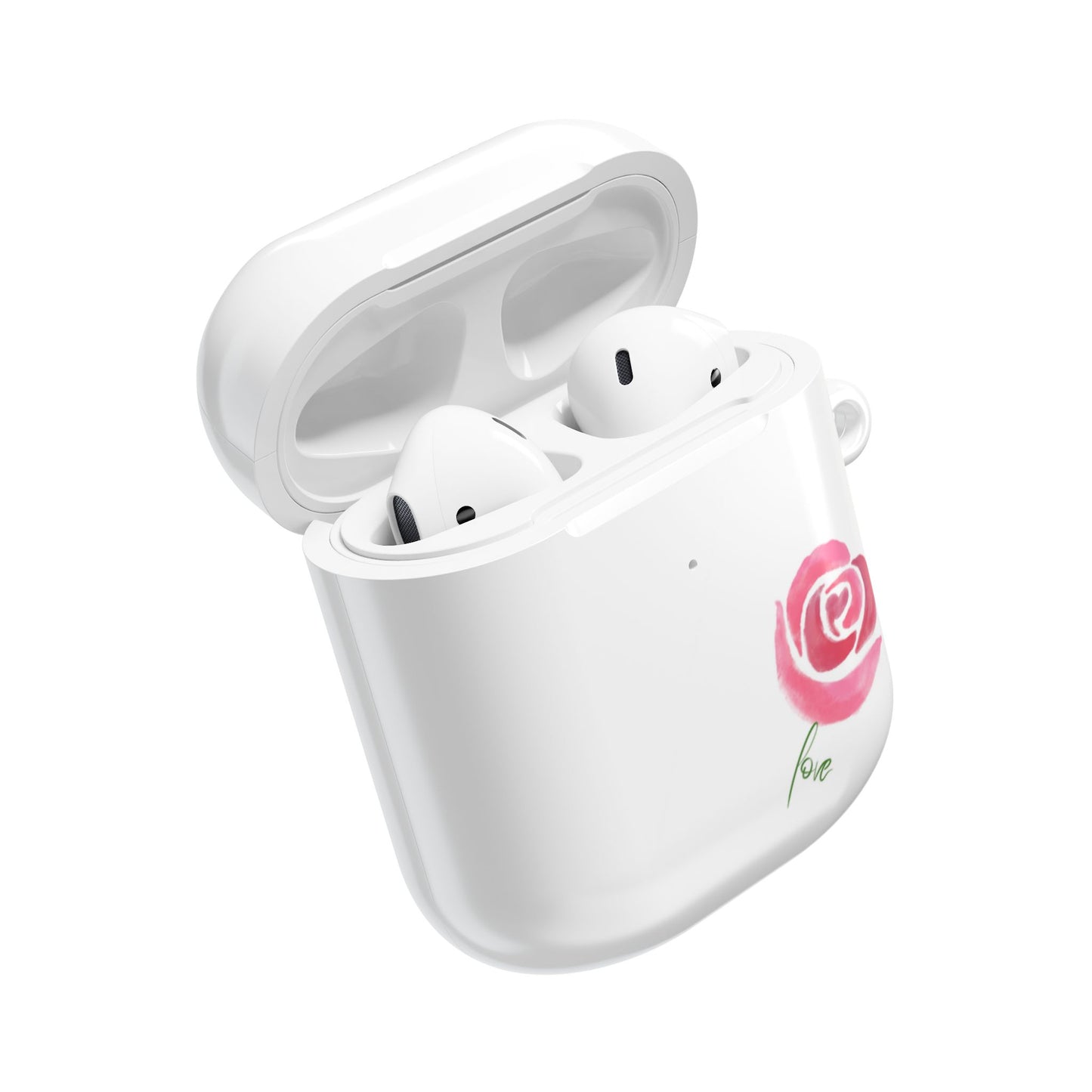 Romantic Rose AirPod Case - Cute Floral Design, Gift for Her, Valentine's Day Present, Trendy Accessory, Love Theme