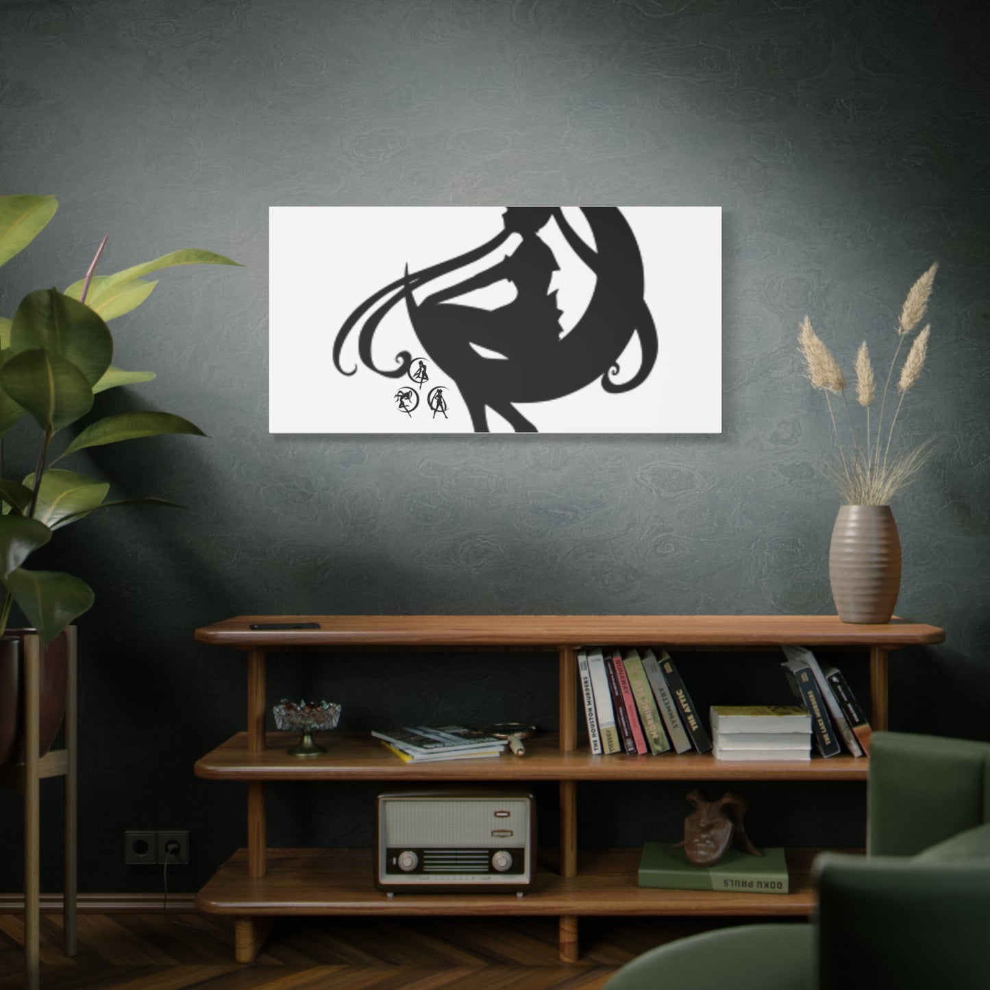 Moonlit Goddess Canvas Art, Modern Wall Decor, Fantasy Home Decor, Boho Aesthetic, Gift for Art Lovers
