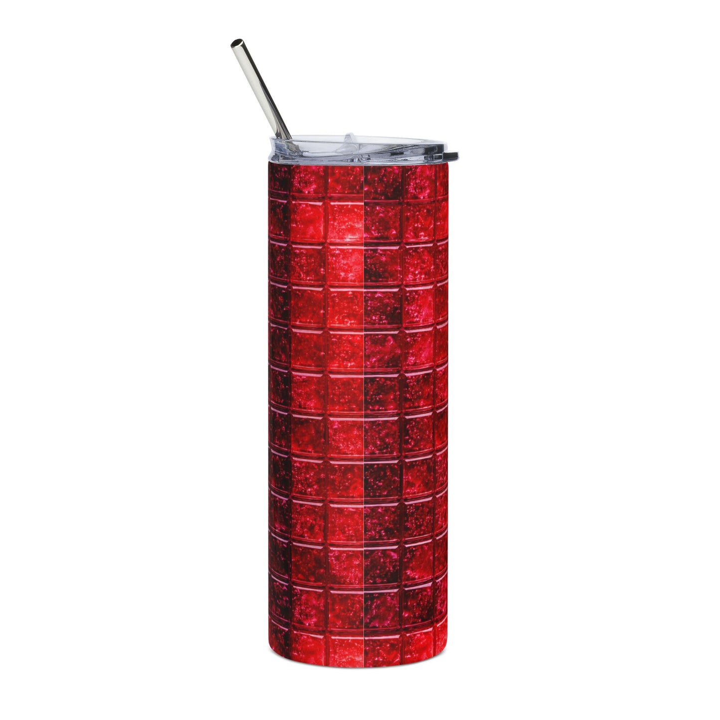 Custom Red Bubble Tile Mosaic Tumbler | 20oz Stainless Steel