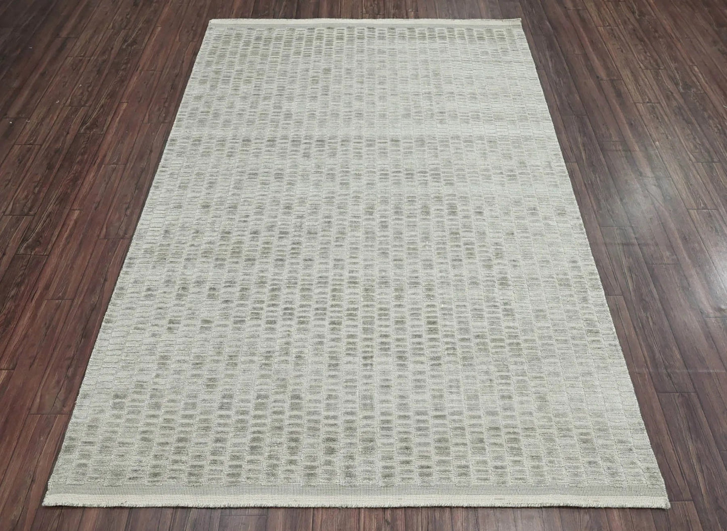6x9 Tone On Tone Gray LoomBloom Hand Knotted Modern & Contemporary Textured Tibetan 100% Wool Oriental Area Rug-2