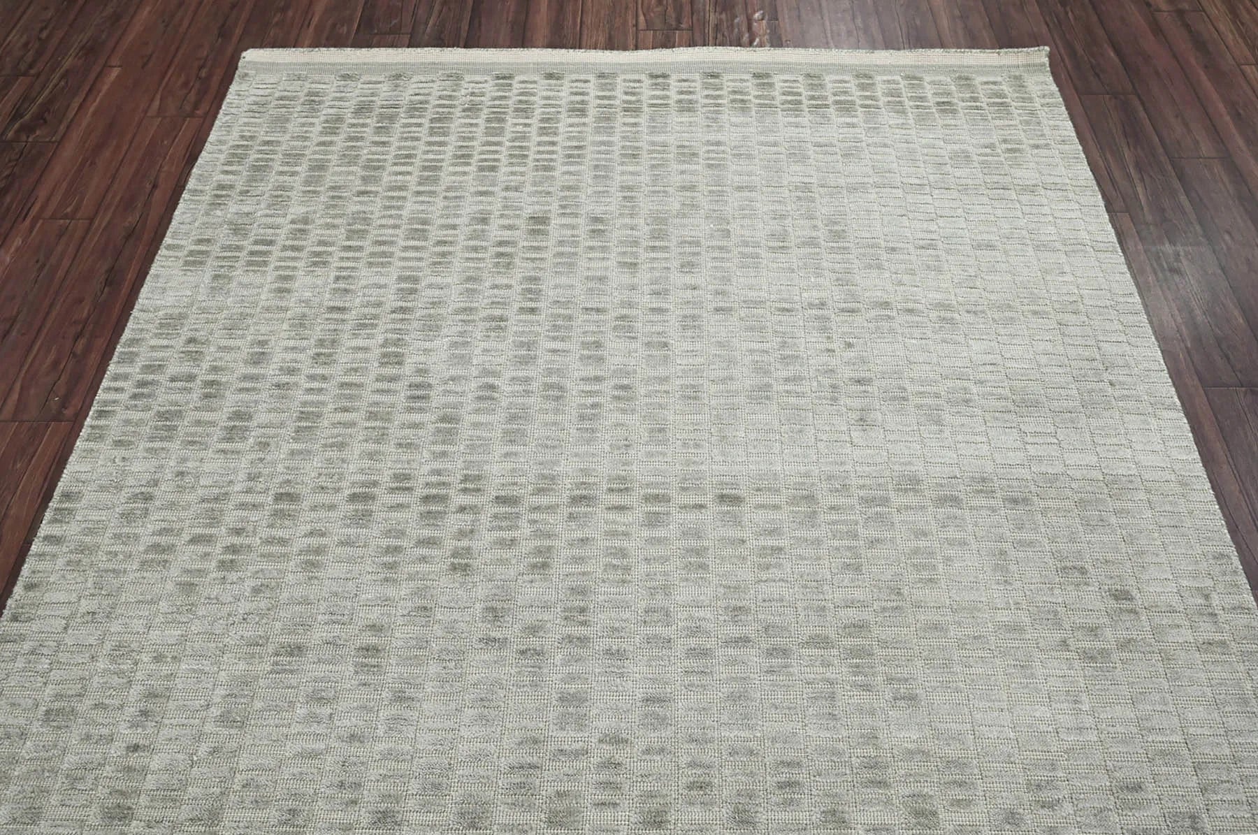 6x9 Tone On Tone Gray LoomBloom Hand Knotted Modern & Contemporary Textured Tibetan 100% Wool Oriental Area Rug-4