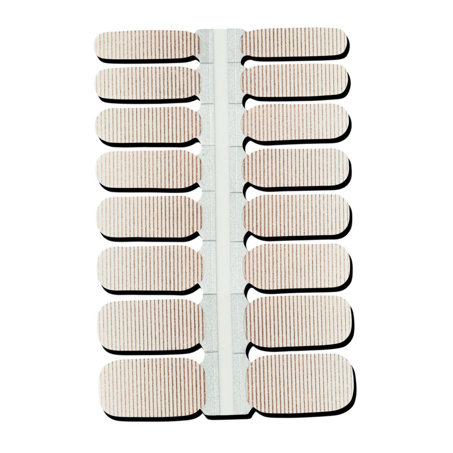 Rose Gold Stripe Nail Polish Wraps (Transparent)-0
