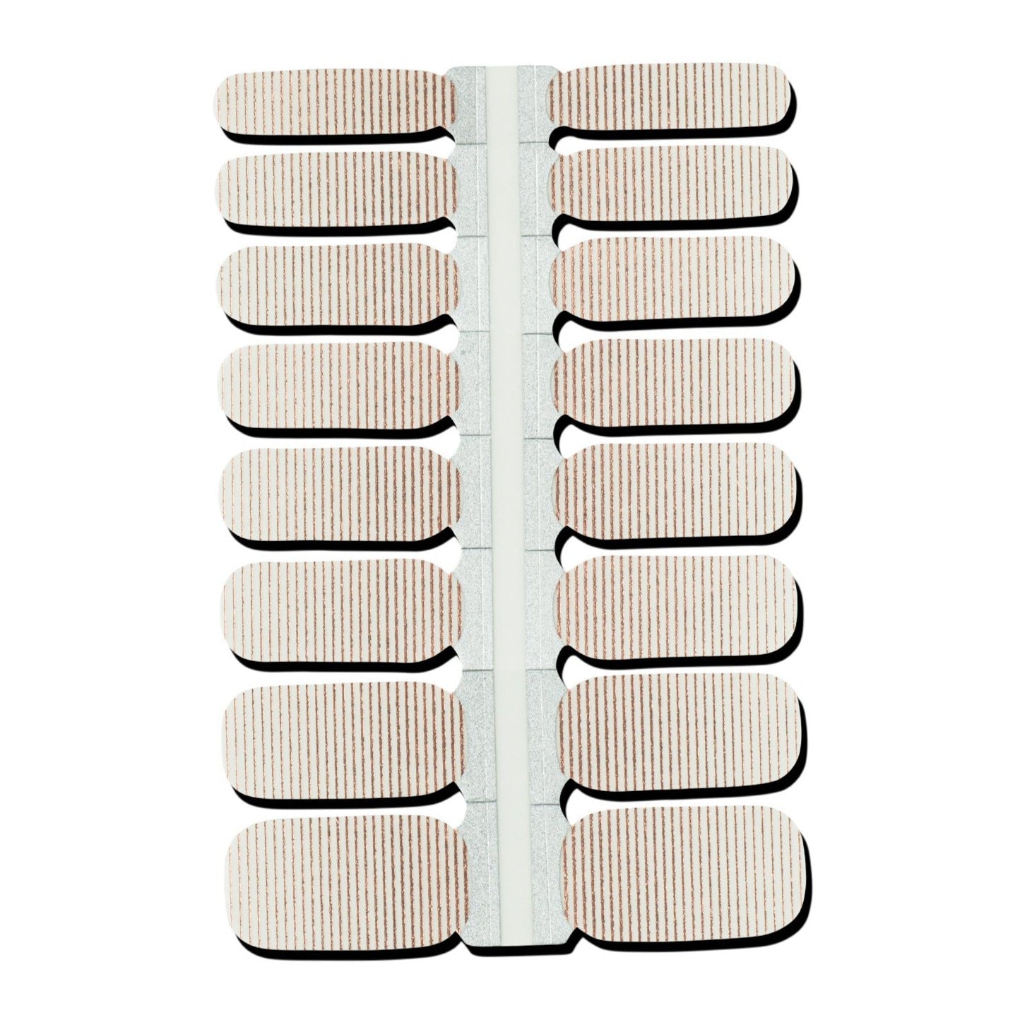Rose Gold Stripe Nail Polish Wraps (Transparent)-0