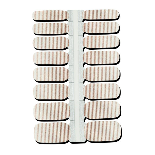 Rose Gold Stripe Nail Polish Wraps (Transparent)-0