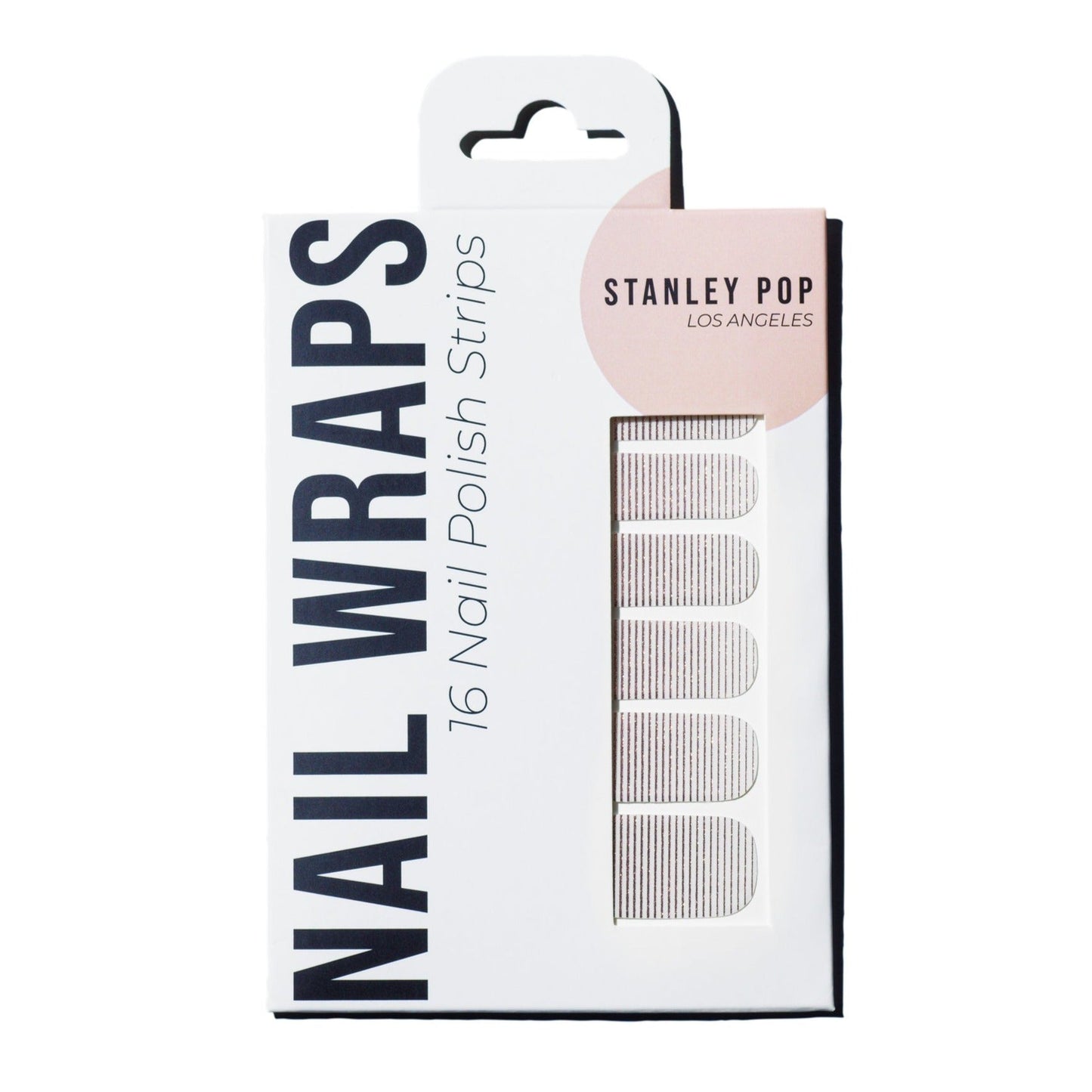 Rose Gold Stripe Nail Polish Wraps (Transparent)-1