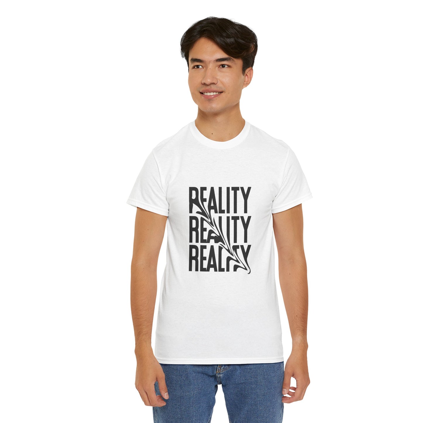 Reality Unisex Heavy Cotton Tee - Trendy Graphic Shirt, Casual Wear, Gift for Friends, Everyday Style, Unique Statement Top