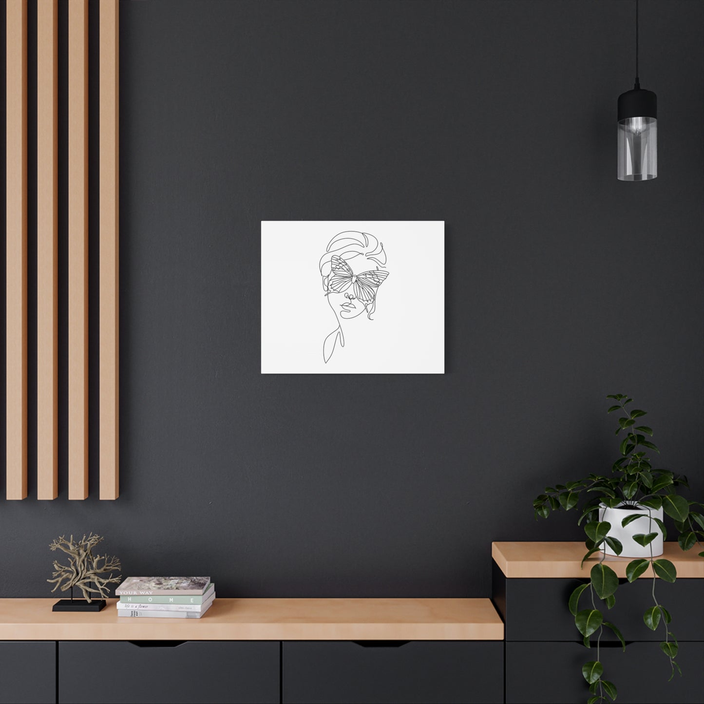 Minimalist Butterfly Canvas Art, Modern Home Decor, Gift for Nature Lovers, Wall Art for Women, Inspirational Wall Art