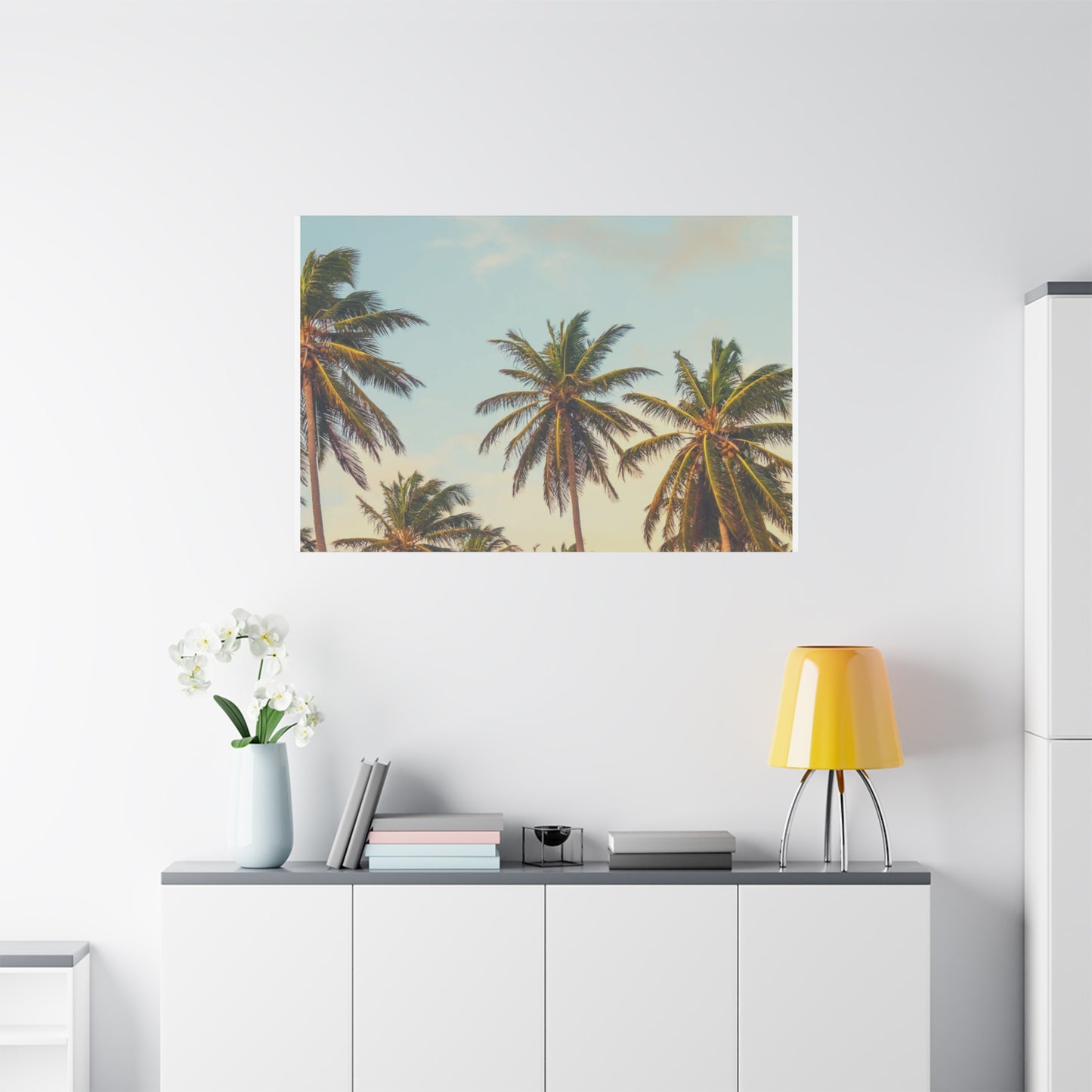 Tropical Palm Tree Canvas Print, City of Angeles Tropical Wall Art, Los Angeles Beach Decor, California Nature Photography, Home Decoration, Gift for Beach Lovers