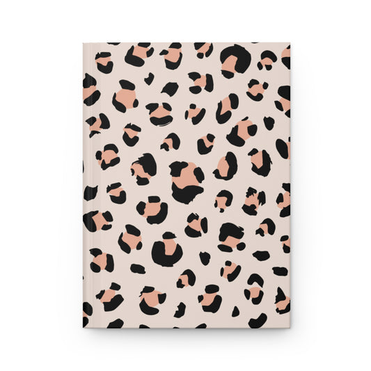 Leopard Print Hardcover Journal, Animal Print Diary, Stylish Notebook for Students, Great Gift for Writers, Trendy Journaling Companion