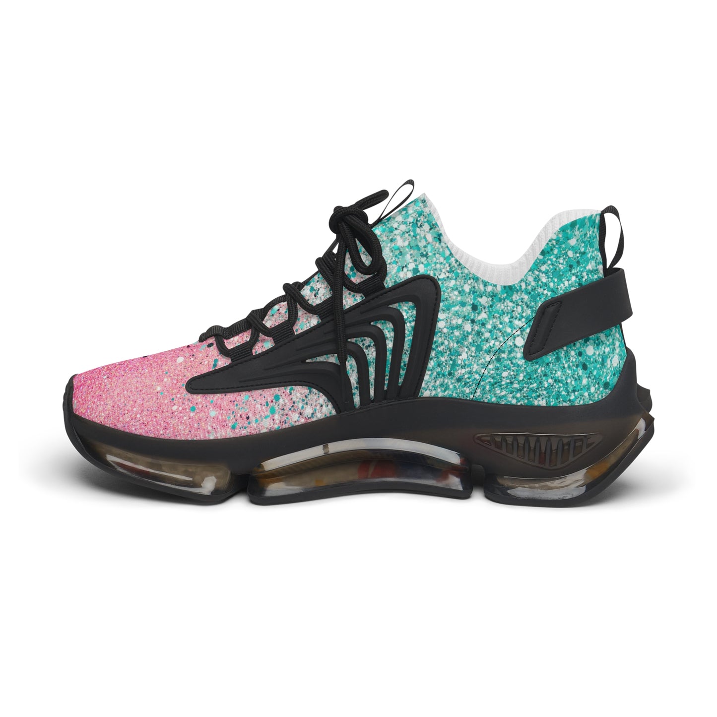 Women's Pink Speckled Mesh Sneakers — Lightweight Casual Running Shoes