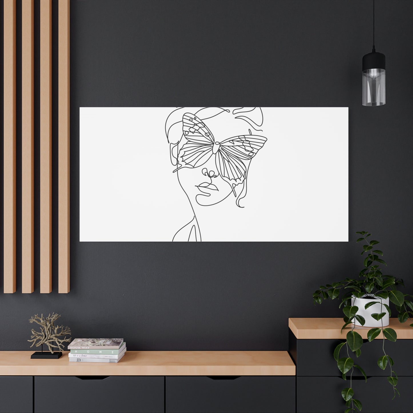 Minimalist Butterfly Canvas Art, Modern Home Decor, Gift for Nature Lovers, Wall Art for Women, Inspirational Wall Art