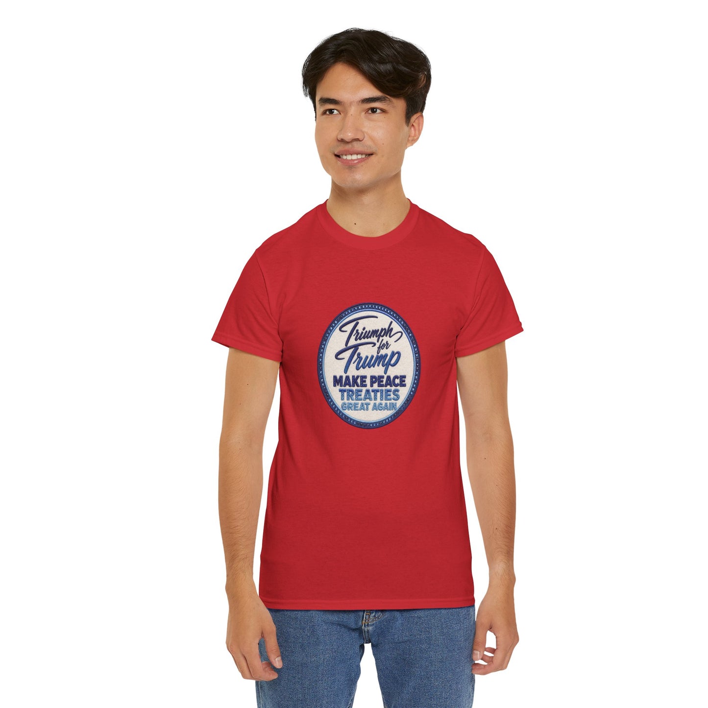 "Make Peace Treaties Great Again" Embroidery Badge Pattern T-Shirt - MADE TO ORDER ✨ CUSTOMIZABLE WITHIN REASON