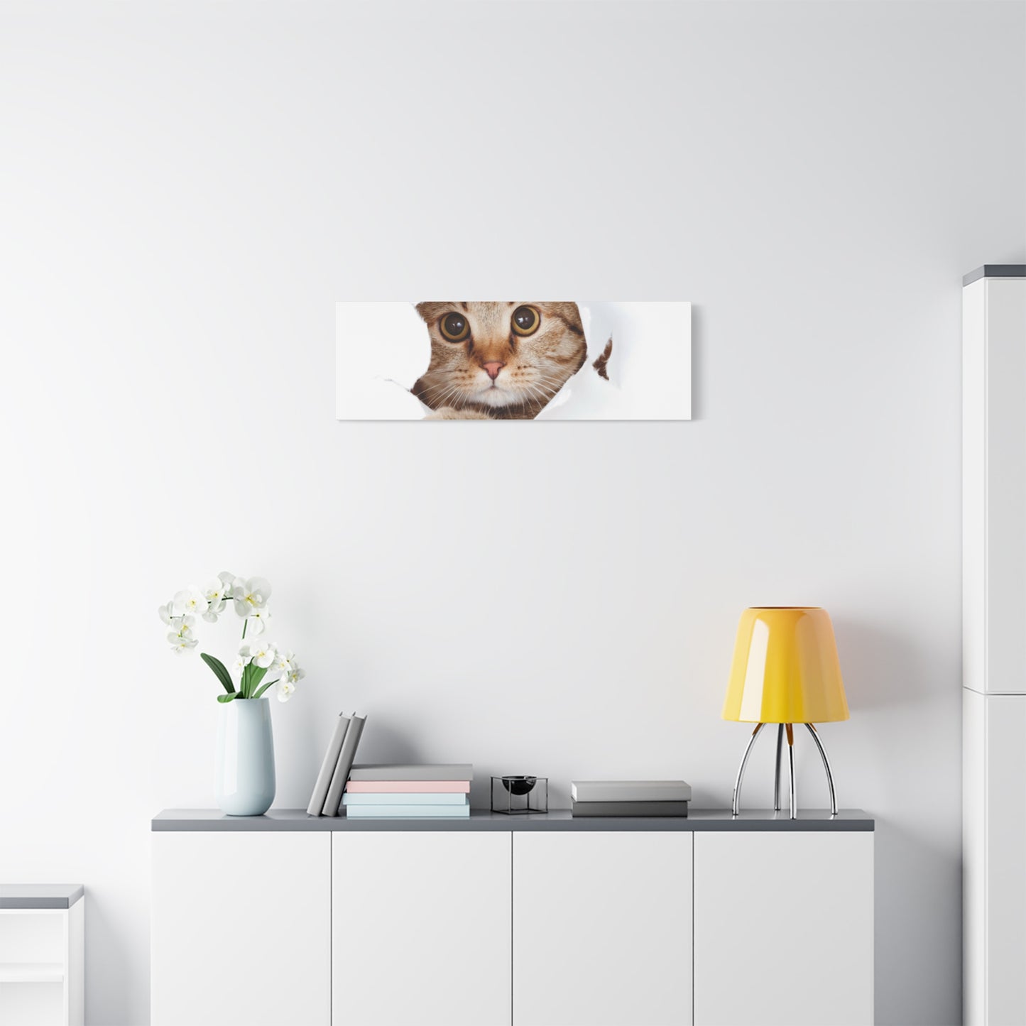 Whimsical Cat Canvas Art, Playful Decor for Cat Lovers, Home Wall Art, Pet-Themed Gift, Cute Cat Wall Art, Cat Lover's Decoration