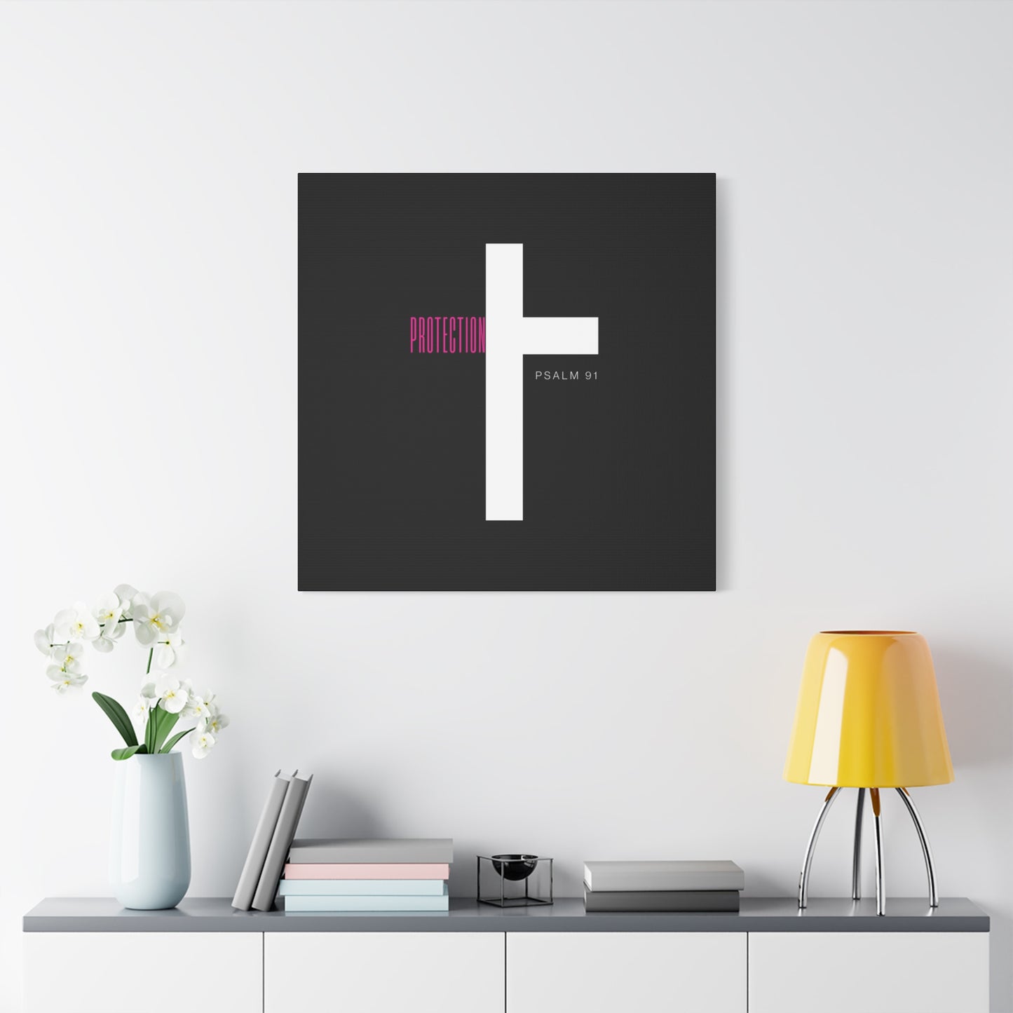 Faith-Inspired Canvas Print - Psalm 91, Home Decor, Wall Art, Christian Gift, Inspirational Decoration