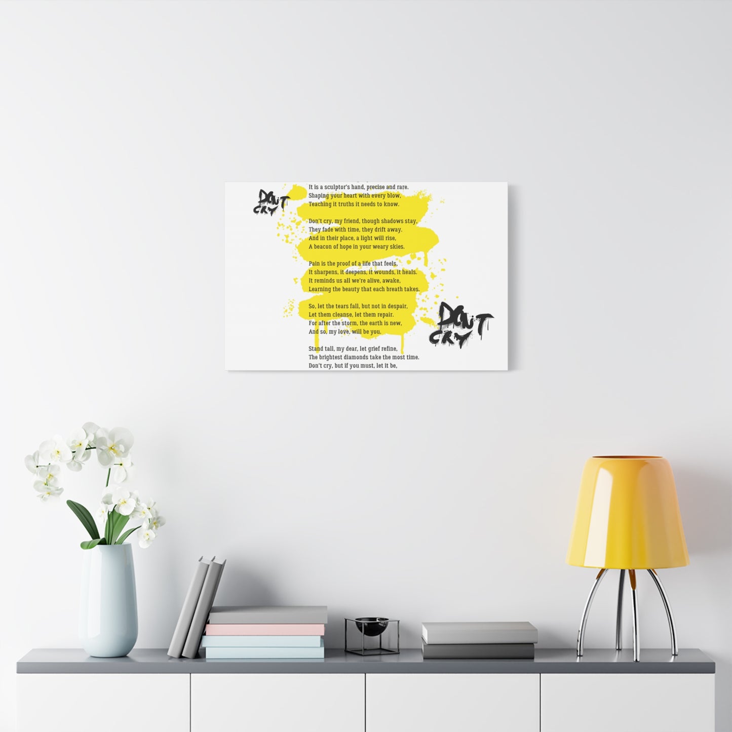 Inspirational Canvas Wall Art, Motivational Decor, Positive Quote, Home Office Wall Hanging, Unique Gift Idea, Modern Art Print