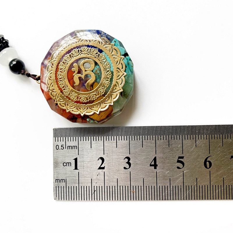 Epoxy synthetic handmade necklace